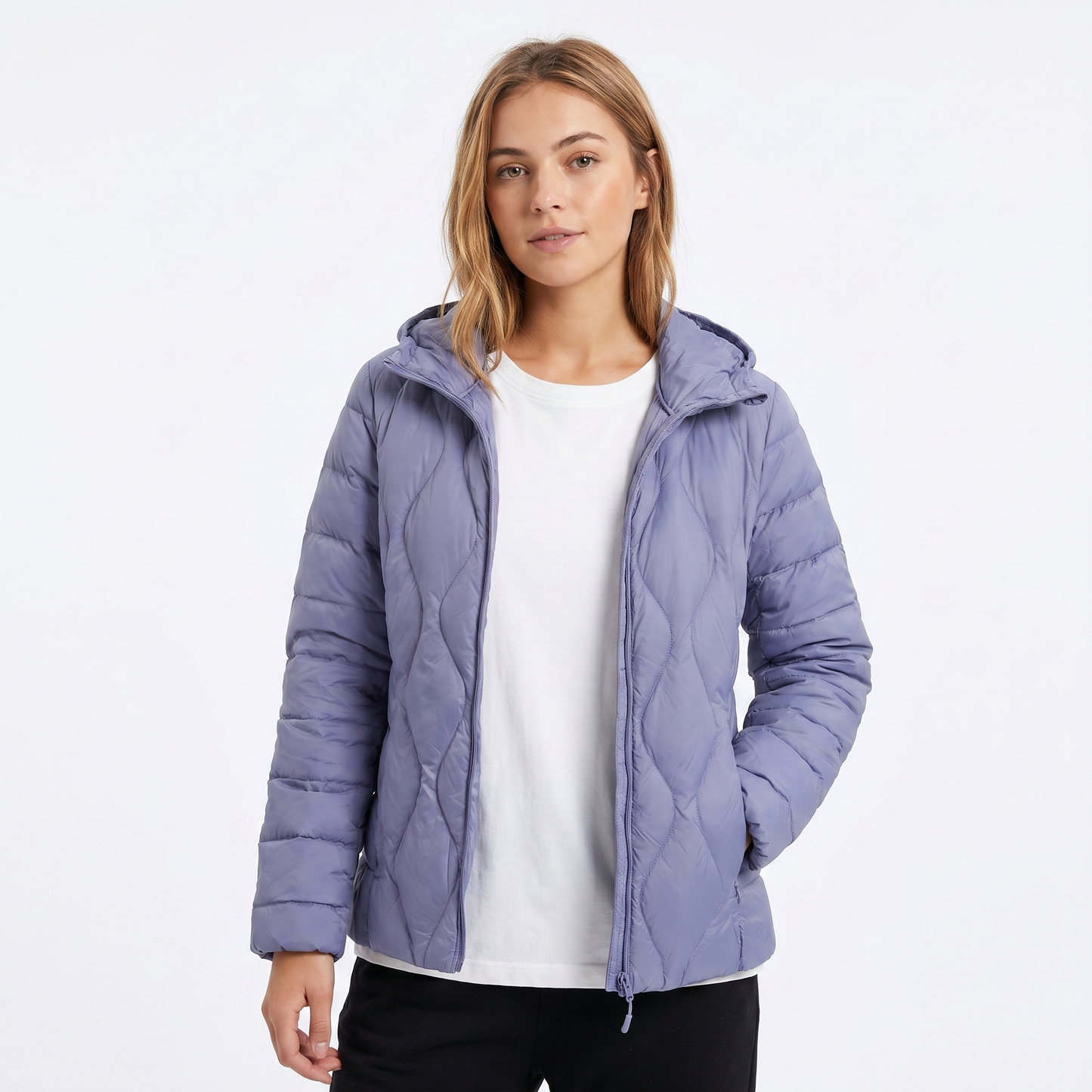 Womens Puffer Jacket – Lightweight Hooded Quilted