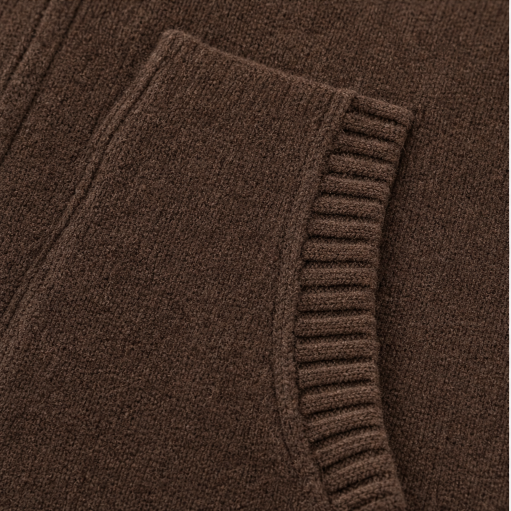 Women's Hooded Knit Cardigan – Oversized Zip-Up Design