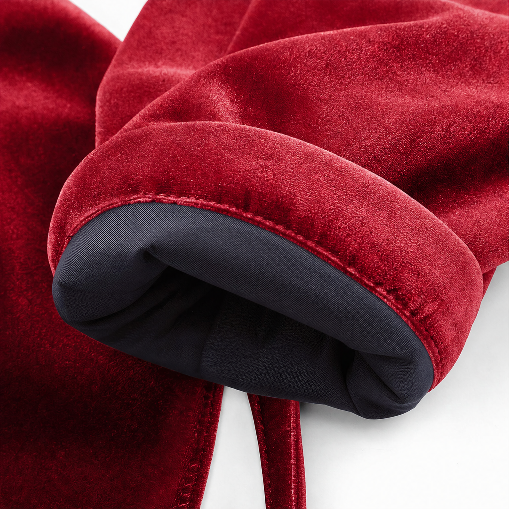 Women's Velvet Blouse – Ruffled V-Neck Top