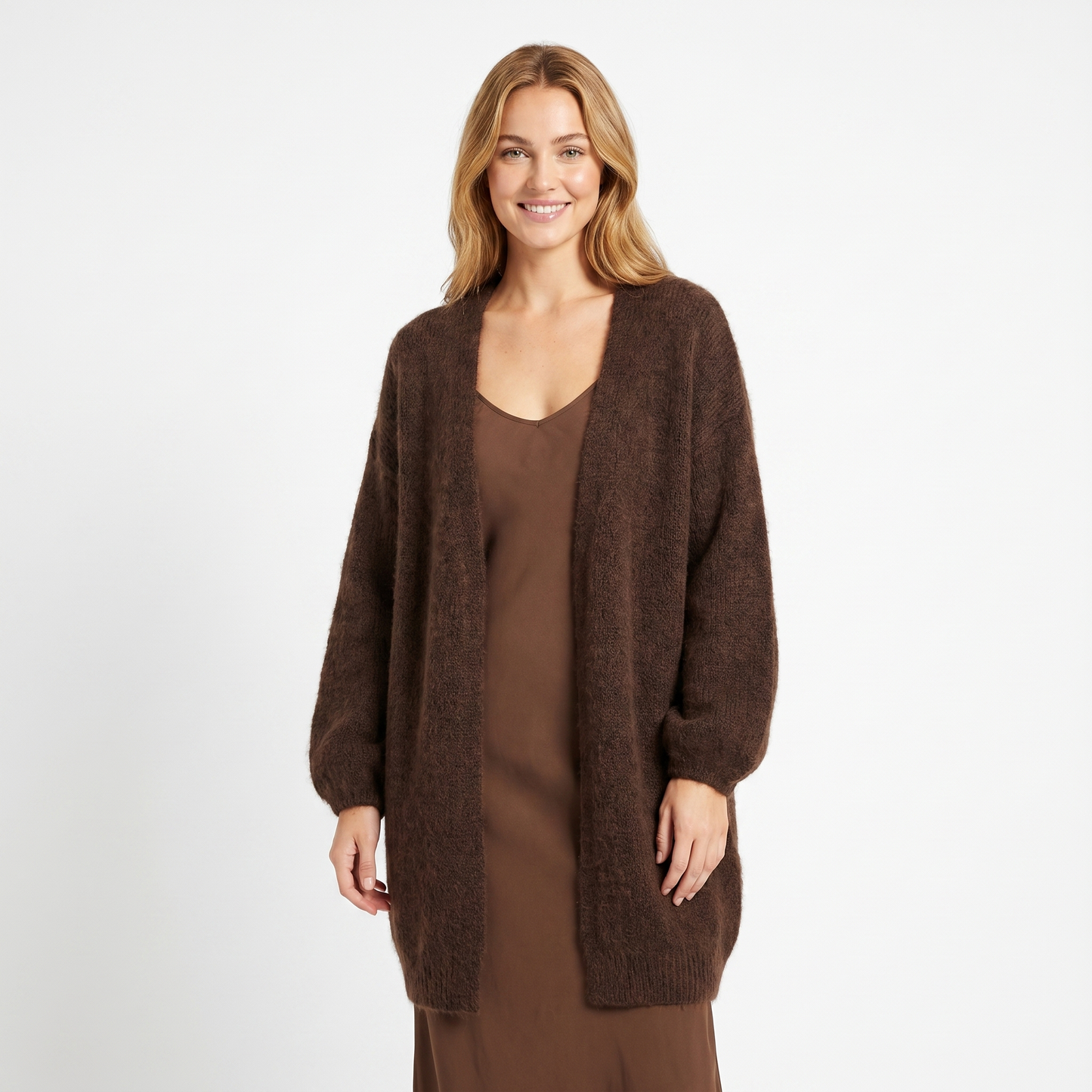 Fluffy Cardigan – Brushed Knit Oversized Open Front