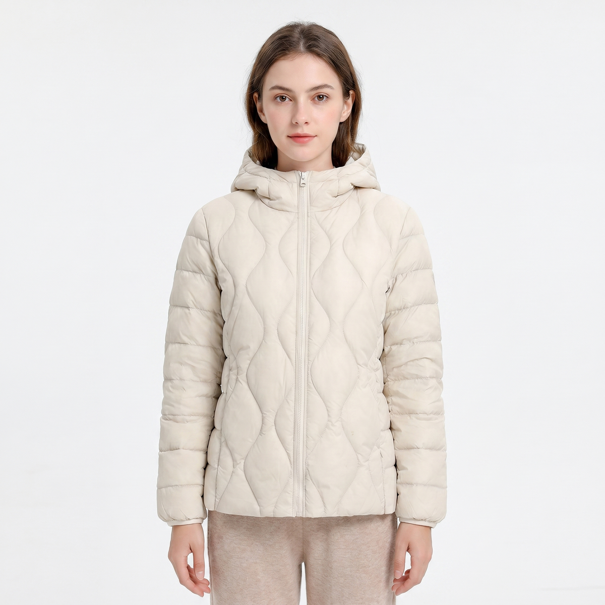 Womens Puffer Jacket – Lightweight Hooded Quilted