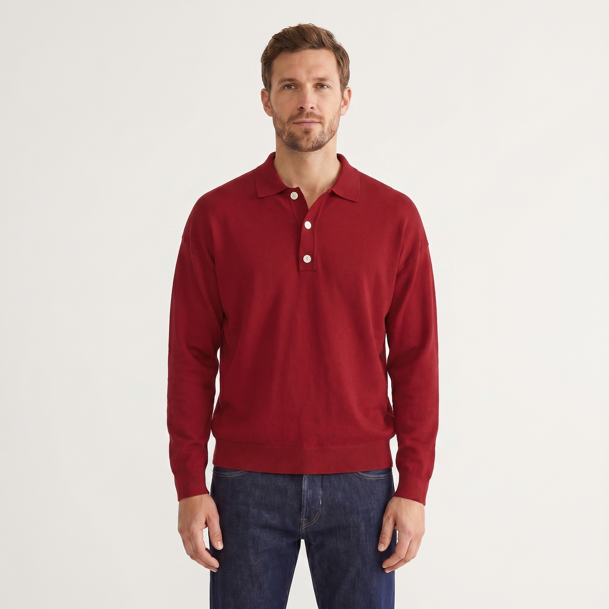 Mens Turtleneck Sweater – Ribbed Knit Contrast Trim