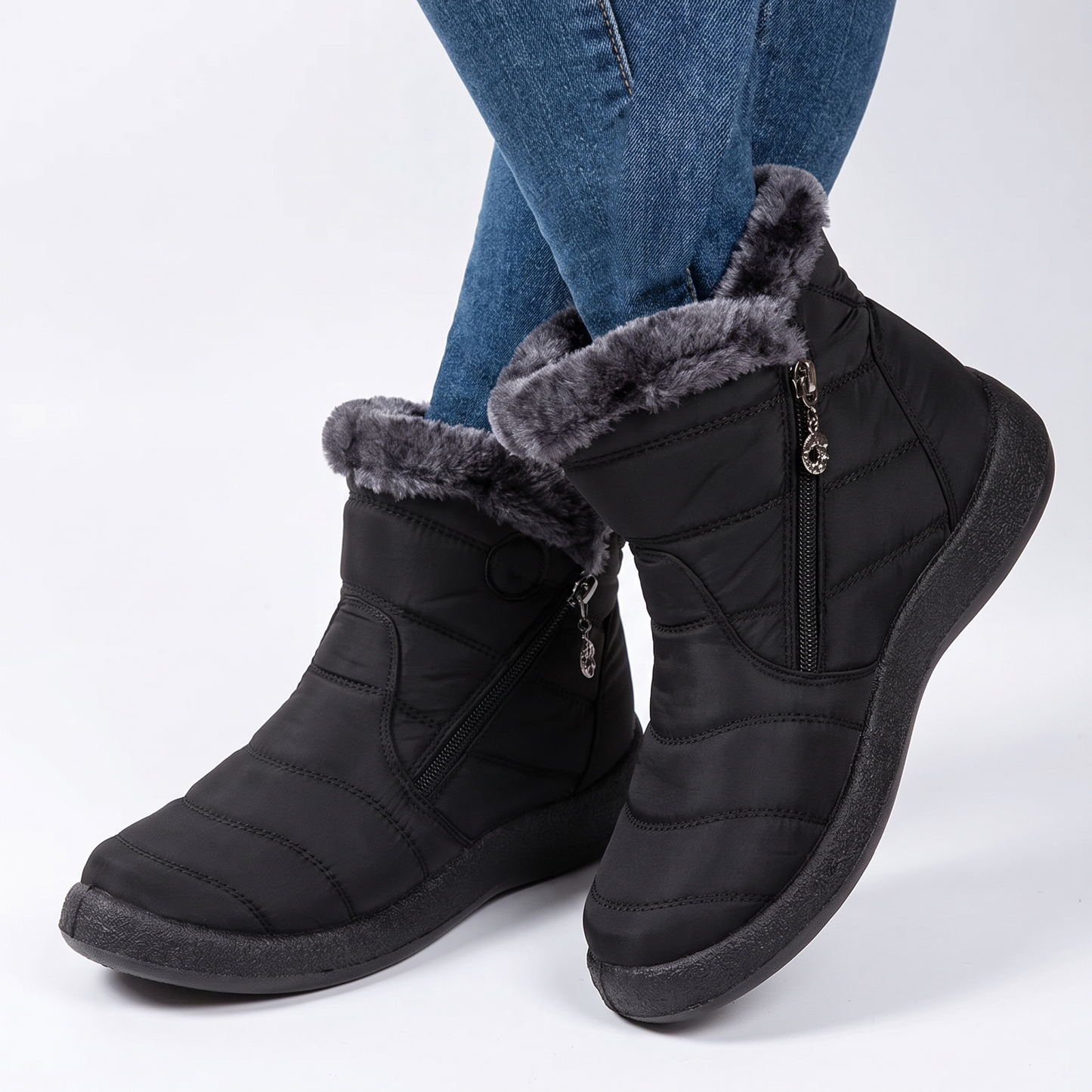 Women's Waterproof Winter Boots Fleece Lined Ankle Snow Boots