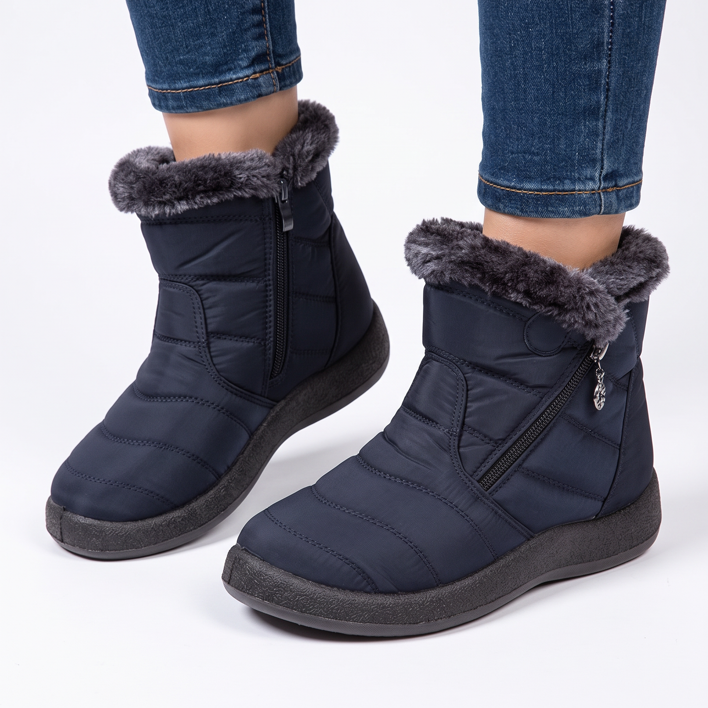 Women's Waterproof Winter Boots Fleece Lined Ankle Snow Boots