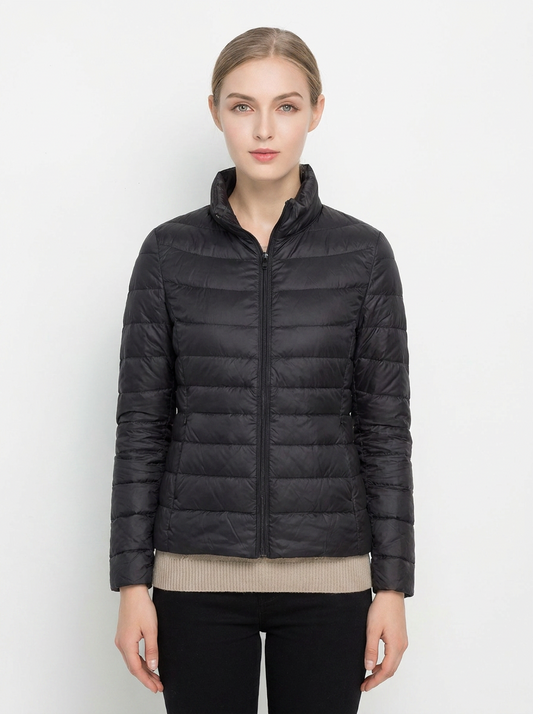 Women's Lightweight Puffer Jacket Packable Stand Collar Winter Coat