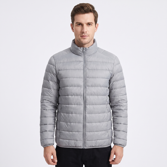 Men's Lightweight Puffer Jacket Packable Zip-Up Winter Coat