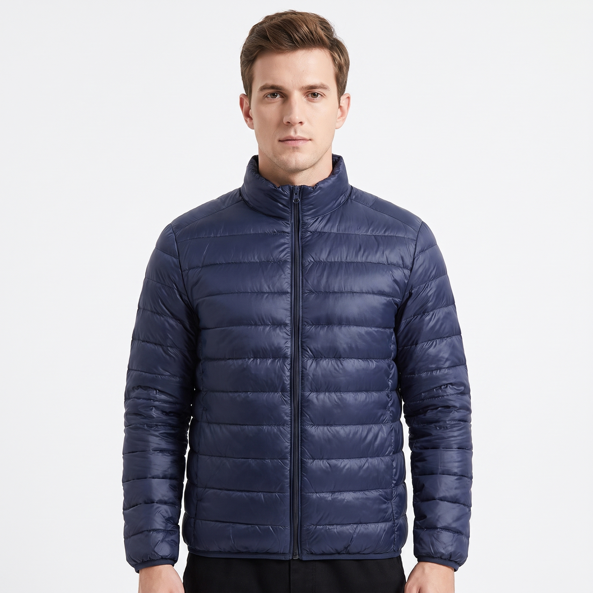 Men's Lightweight Puffer Jacket Packable Zip-Up Winter Coat
