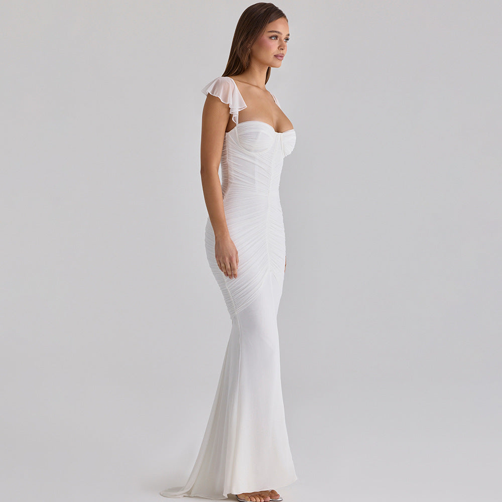Open-Shoulder Maxi Dress